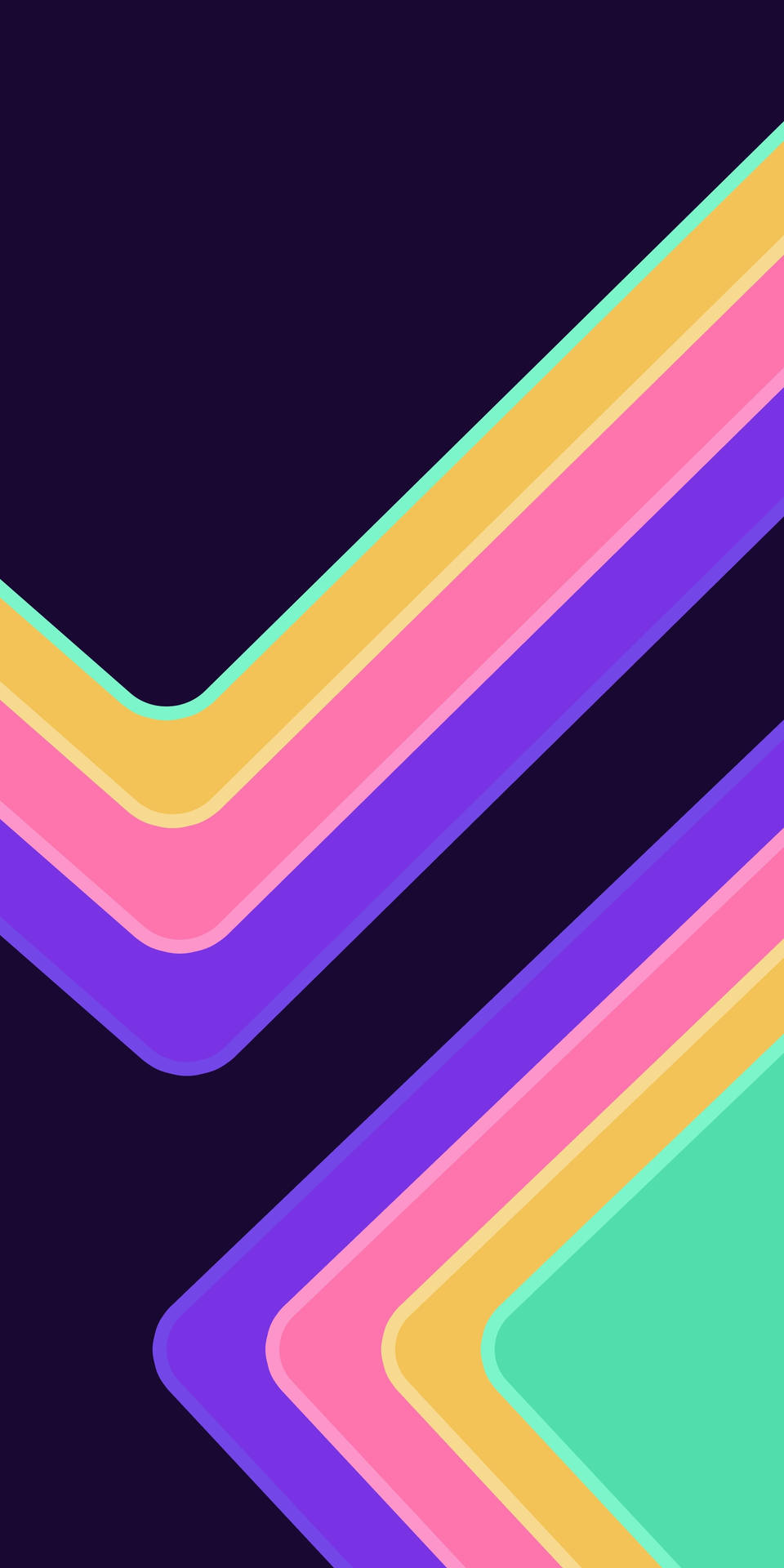 Neon Retro Colours 8K Phone Wallpaper