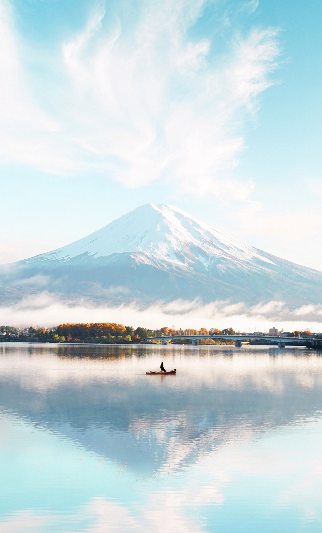 Download wallpaper 1280x2120 mount fuji