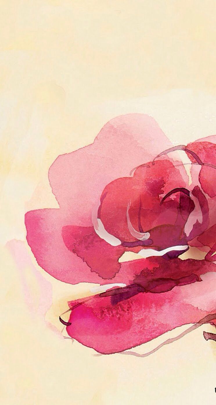 Watercolor Flower iPhone Wallpaper