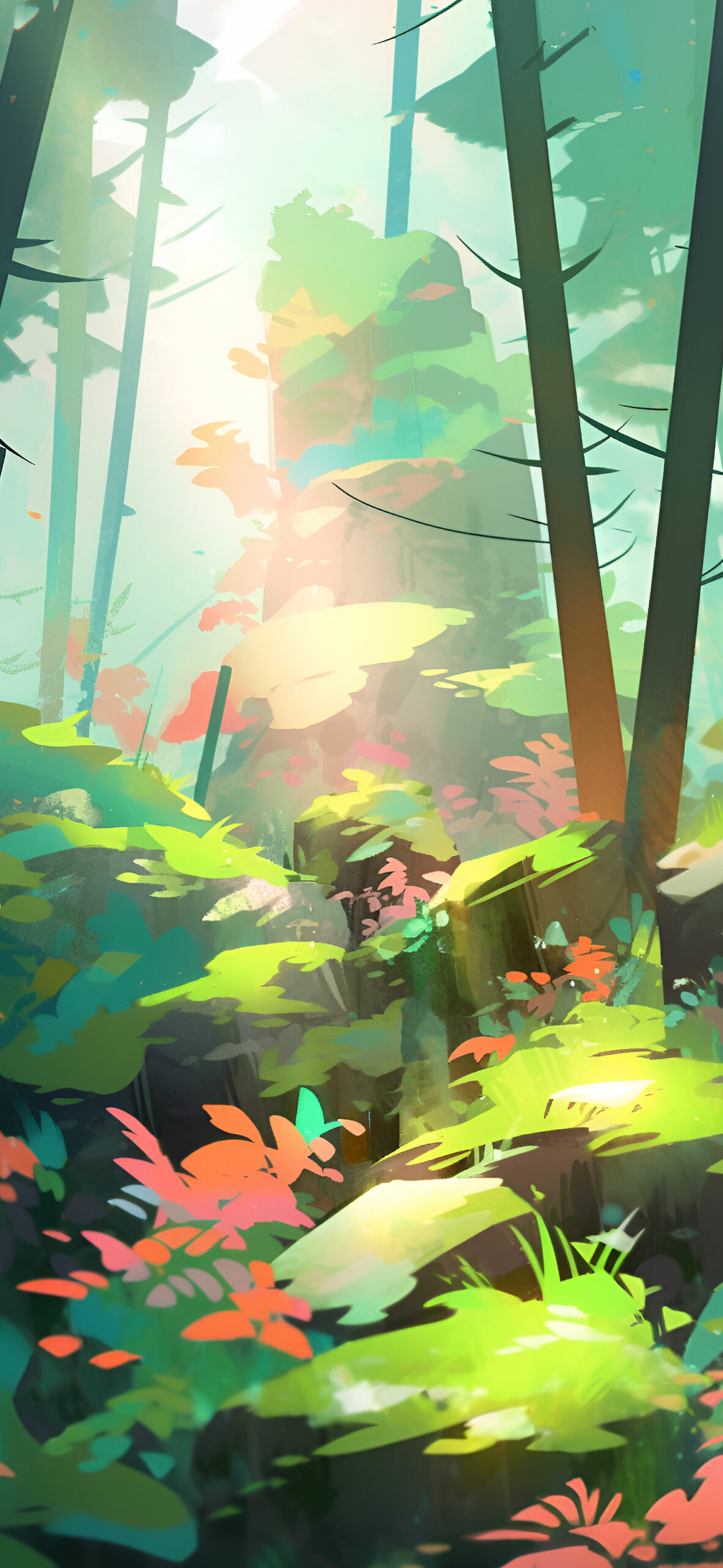 Beautiful Watercolor Forest Wallpaper