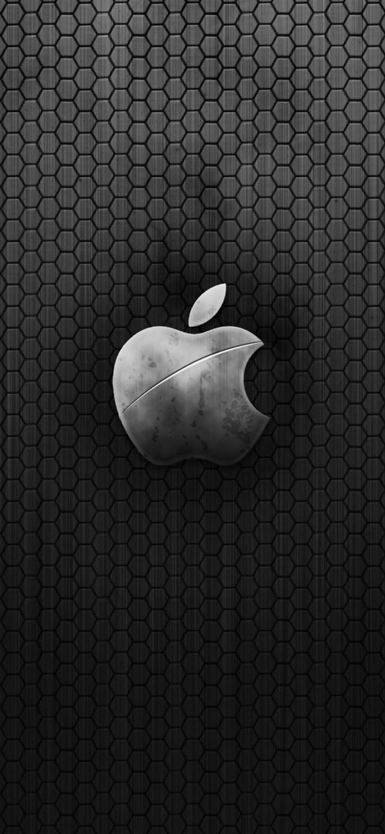 Metal Apple Logo iPhone Wallpaper Free