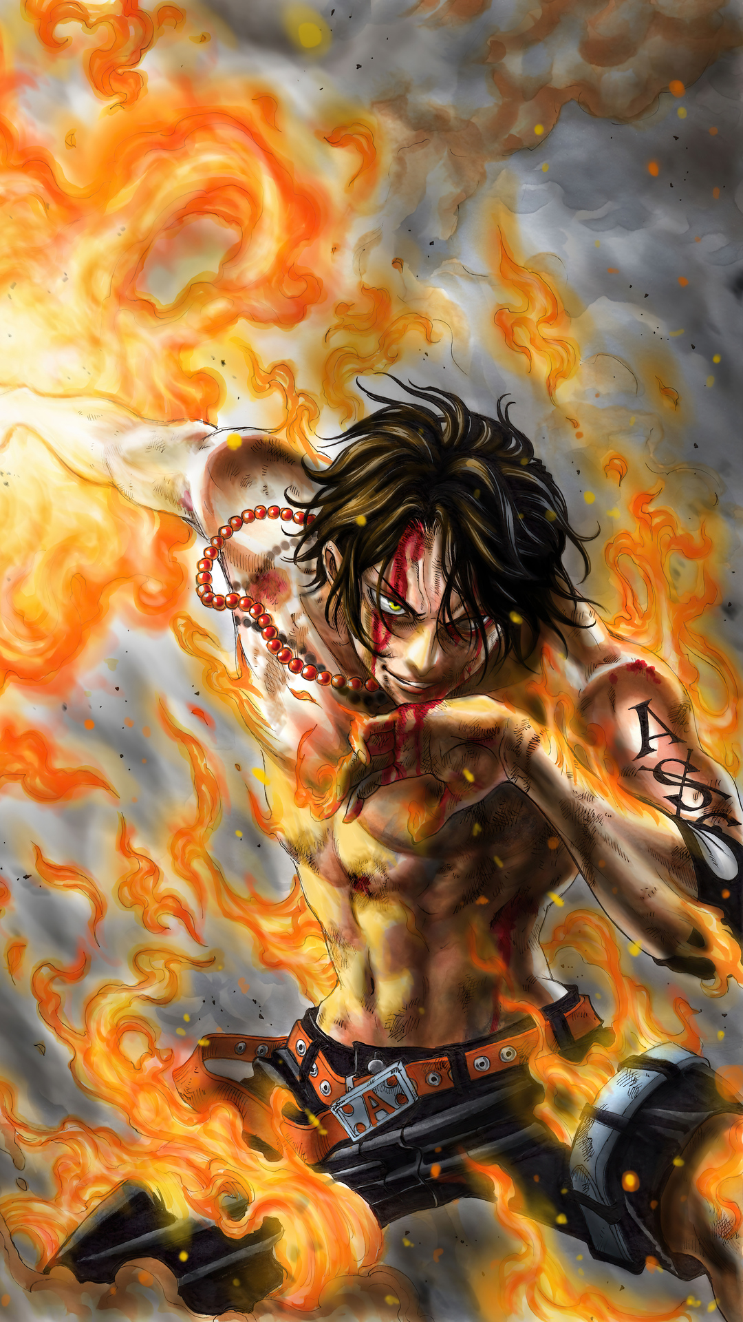 One Piece Fire 4k iPhone 7, 6s