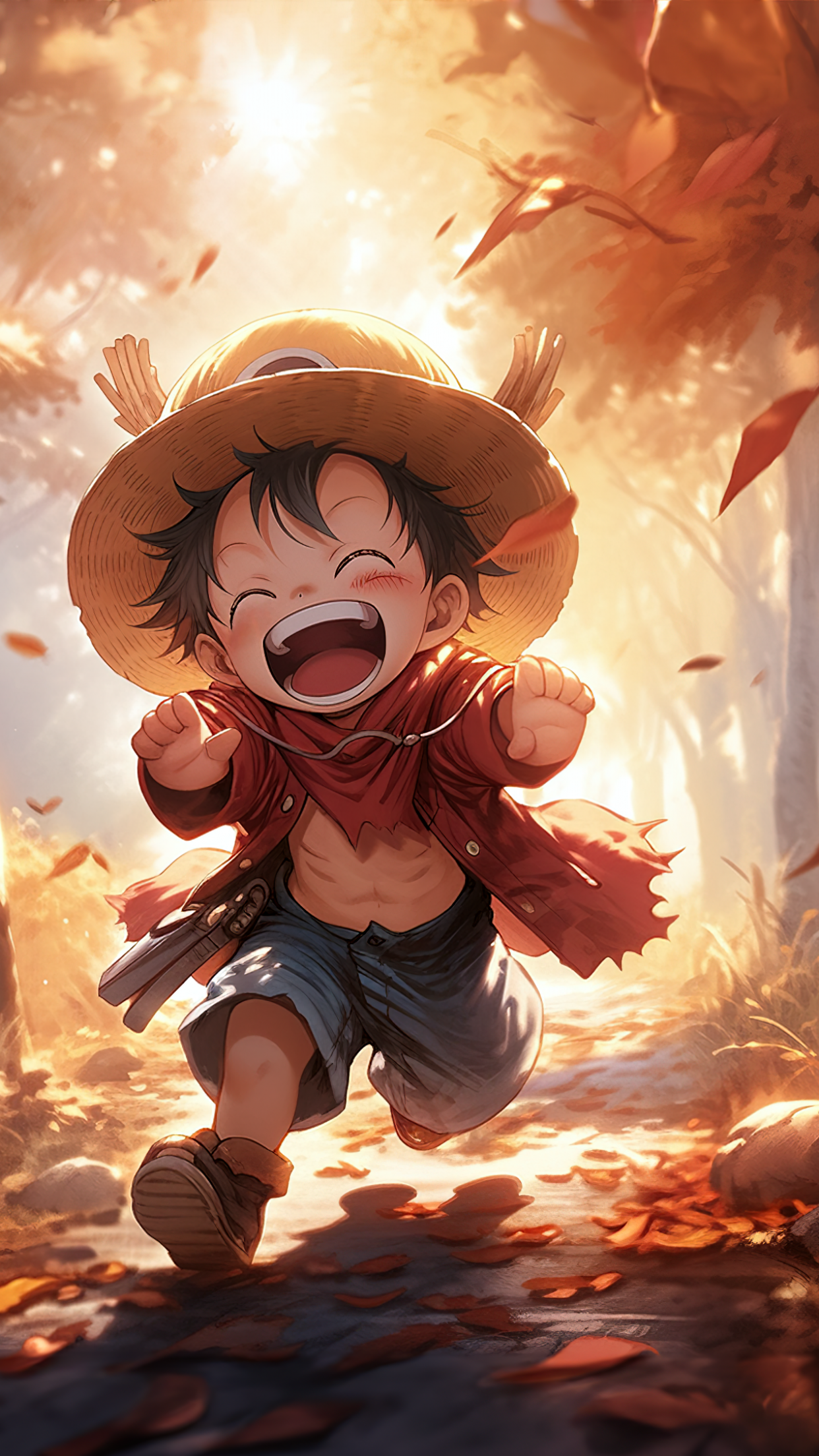 Chibi Luffy Wallpaper 4K, One Piece
