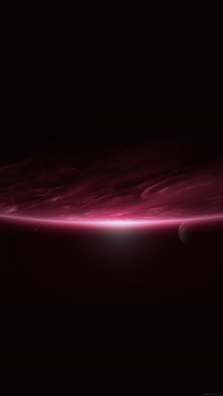 Space Sunrise Red Dark Minimal