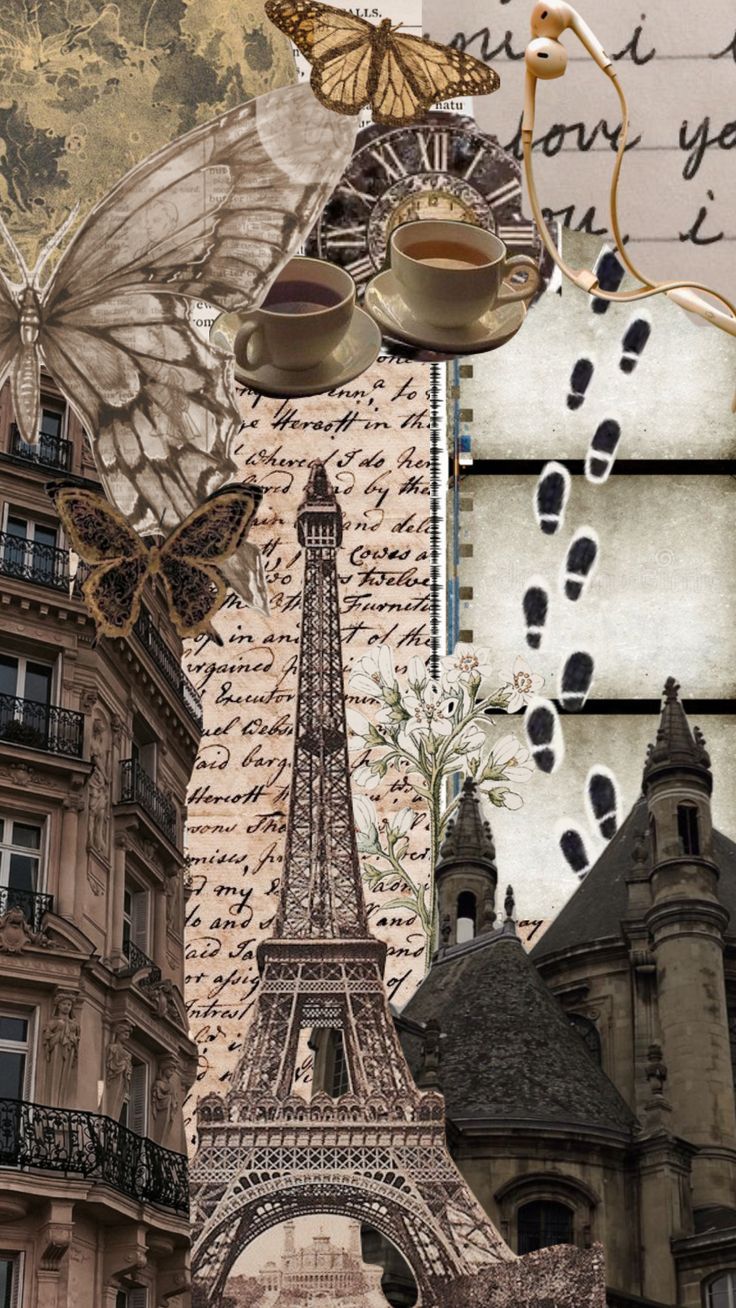 collage #aesthetic #paris #vintage