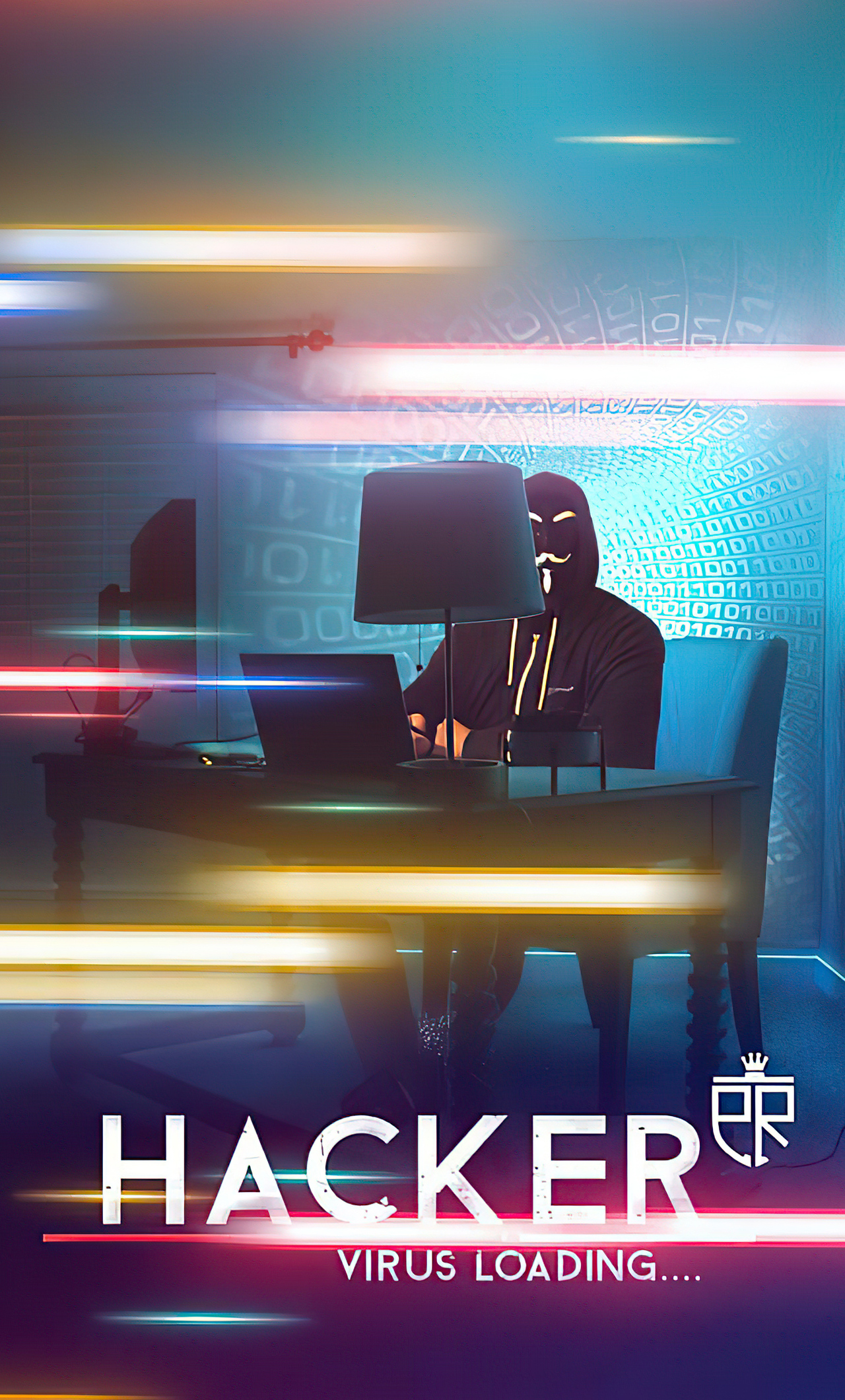 Hacker Virus Loading iPhone