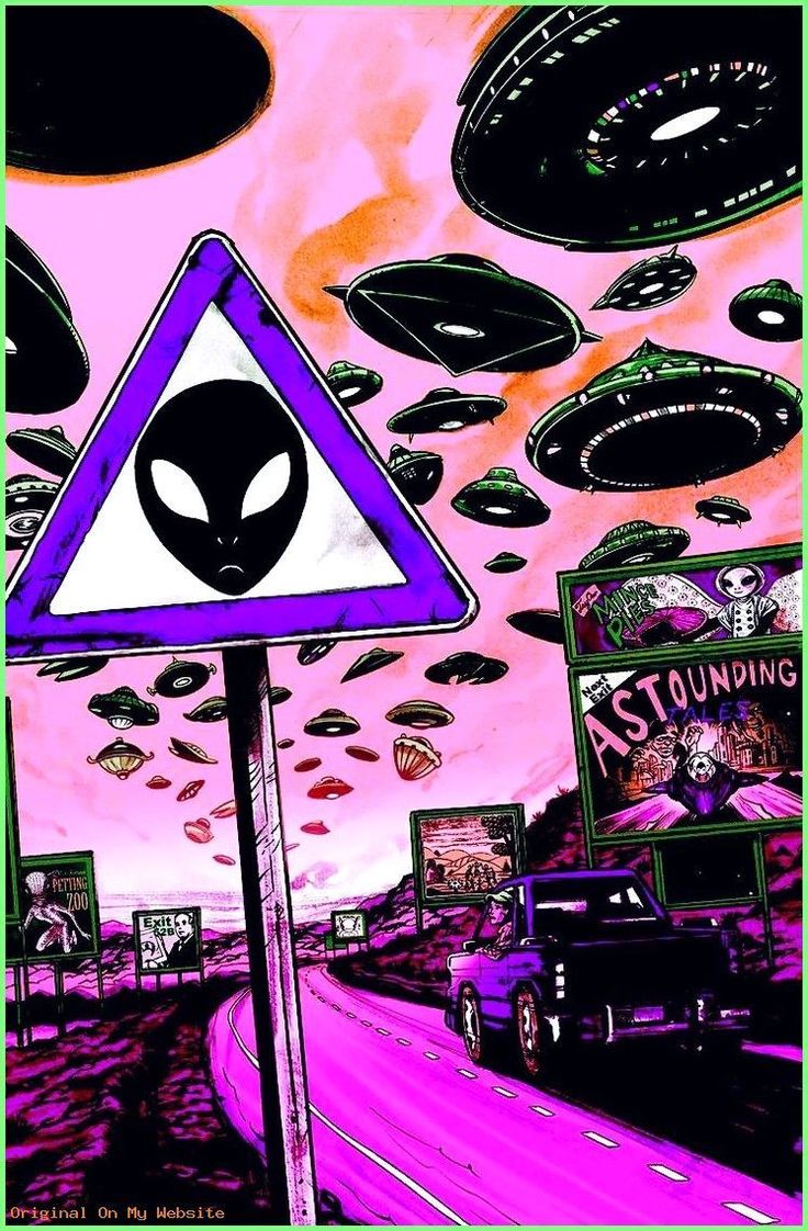 Awesome Alien UFO iPhone Wallpaper