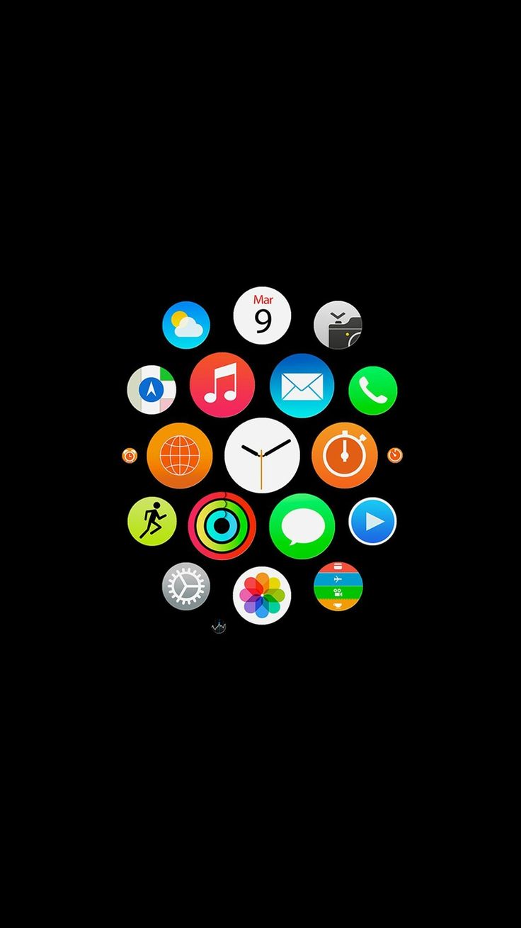Apple Watch Icon Art Illust Dark