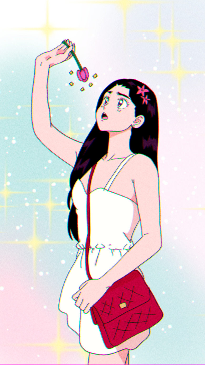 90s Anime Girl Still Phone Wallpaper