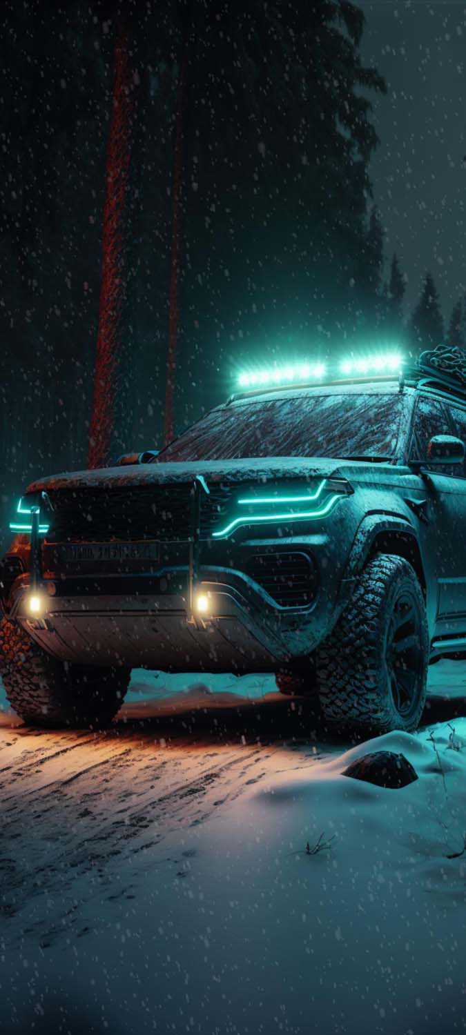 Ice Road Car IPhone Wallpaper HD
