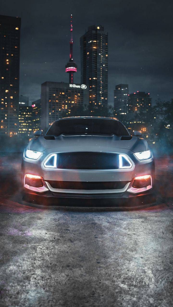 Vibrant Ford Mustang with RGB Lights