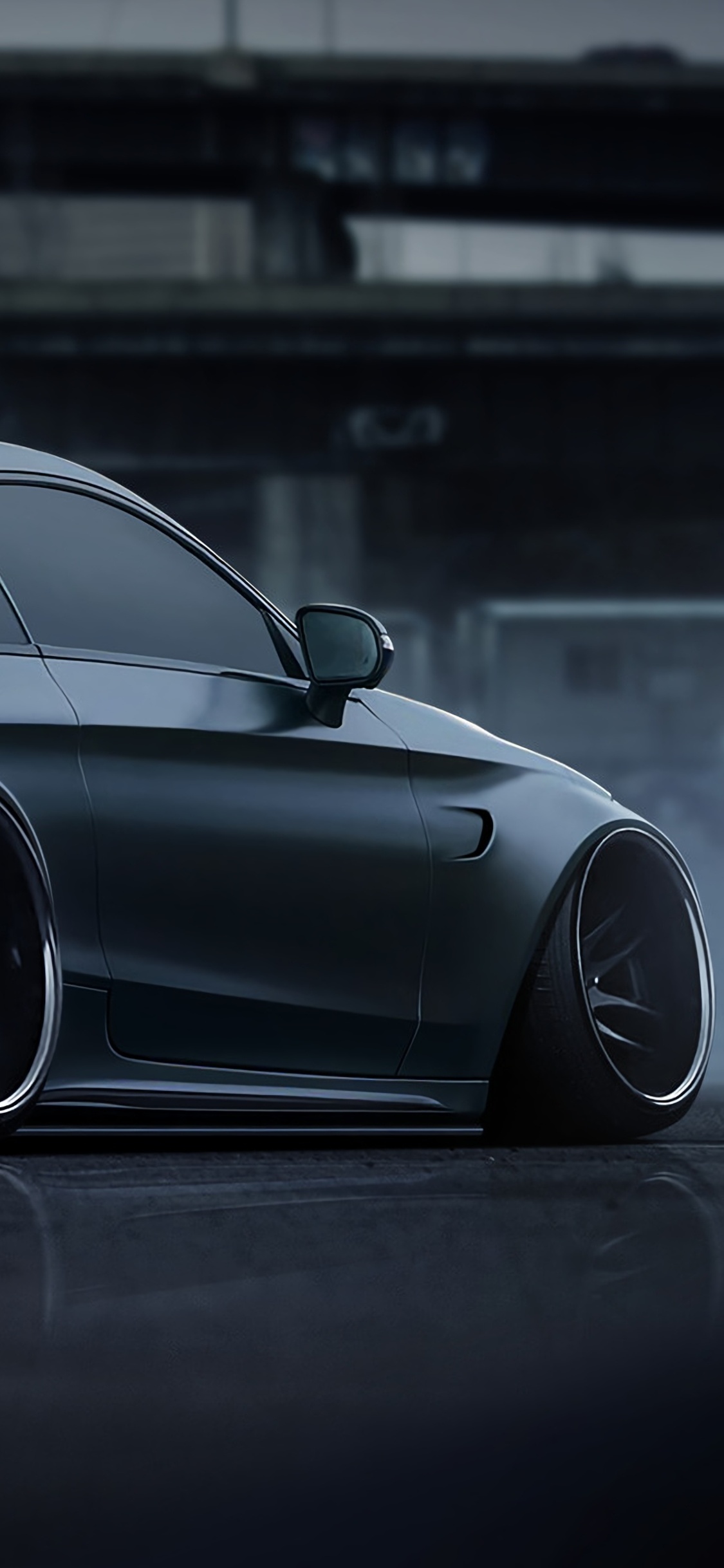 Dark Side Car Digital Art 4k