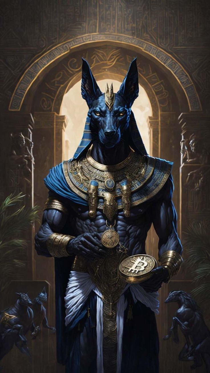 Anubis Bitcoin iPhone Wallpaper 4K