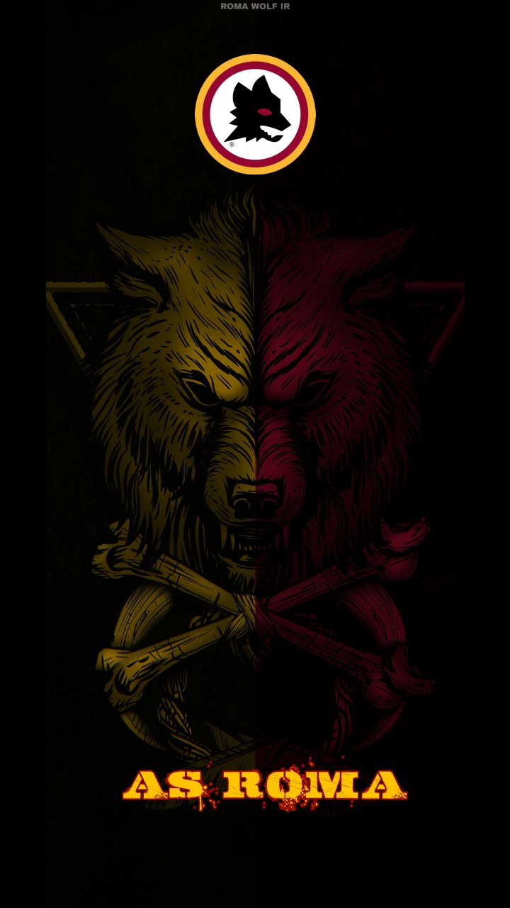 ROMA WOLF IR - #ASROMA #wallpaper