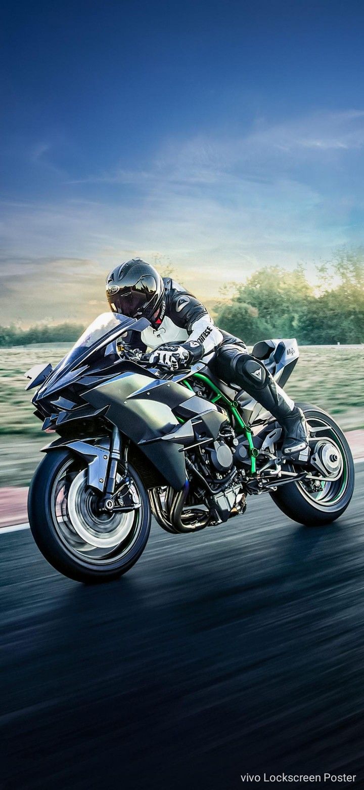 Man Riding Black Motorcycle. Sporty