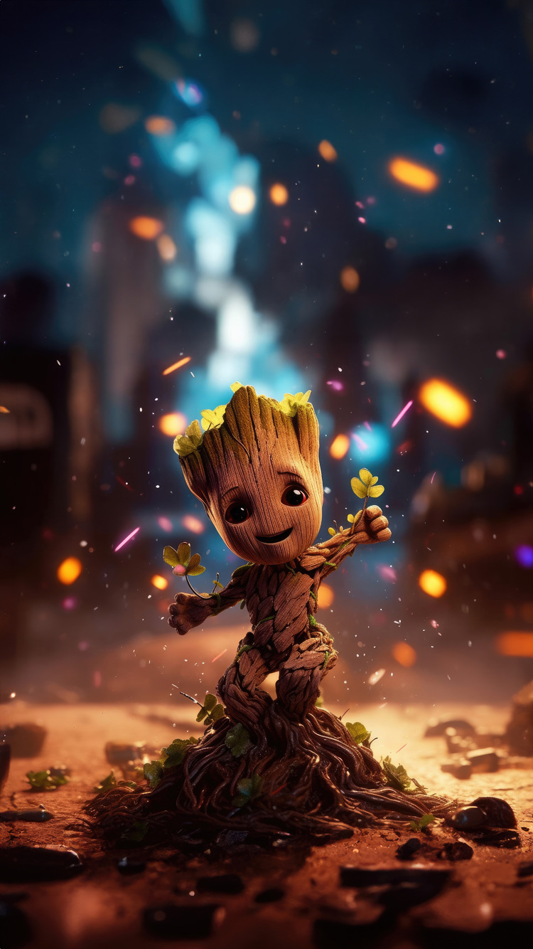 Baby Groot Overflowing Joy