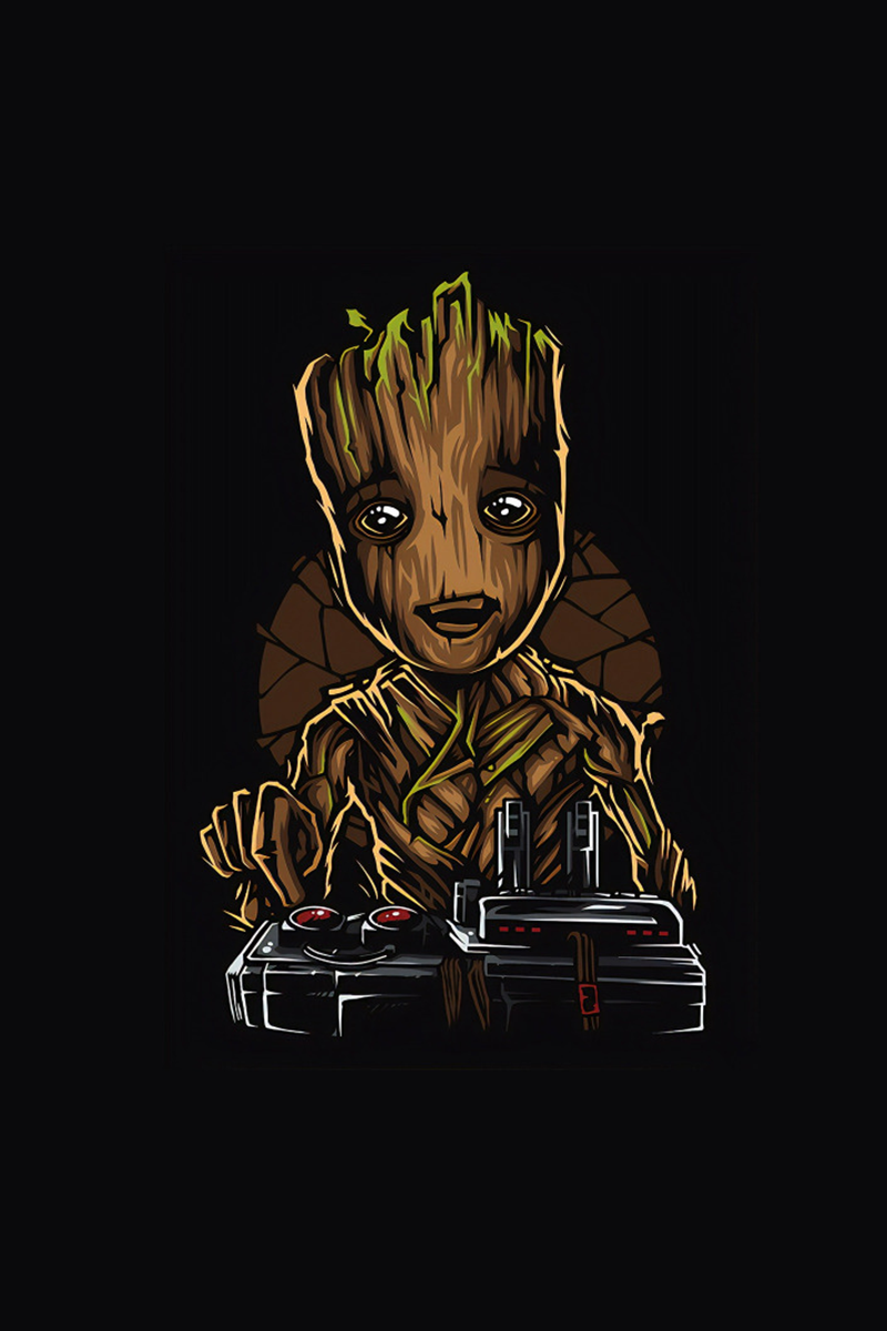 Baby Groot, Phone Wallpaper, marvel
