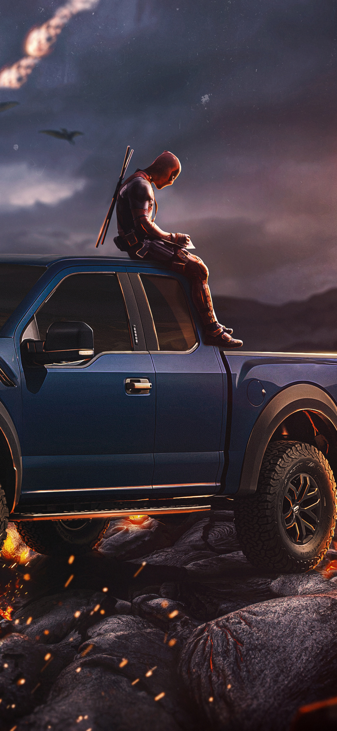 Deadpool With Ford Raptor