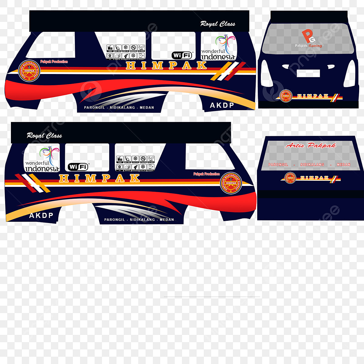 Bus Livery PNG Image, Livery Mini Bus