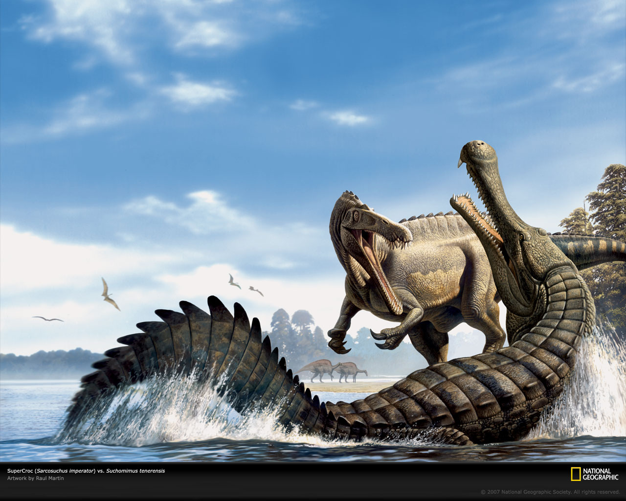Paleoart: Super Croc Ambush