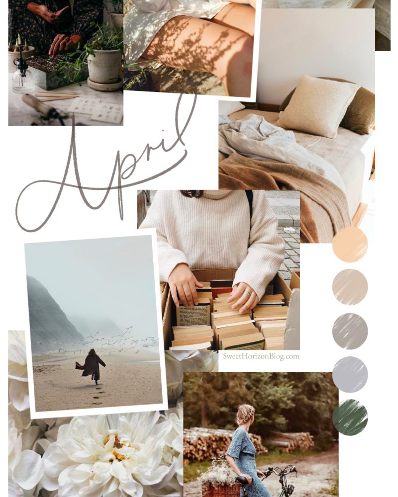 April Moodboard + Monthly Goals