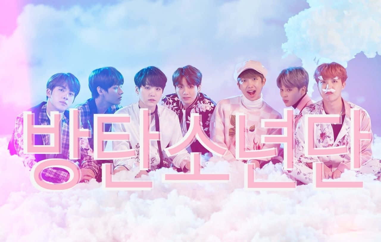 Bts Pink Aesthetic Desktop Wallpaper