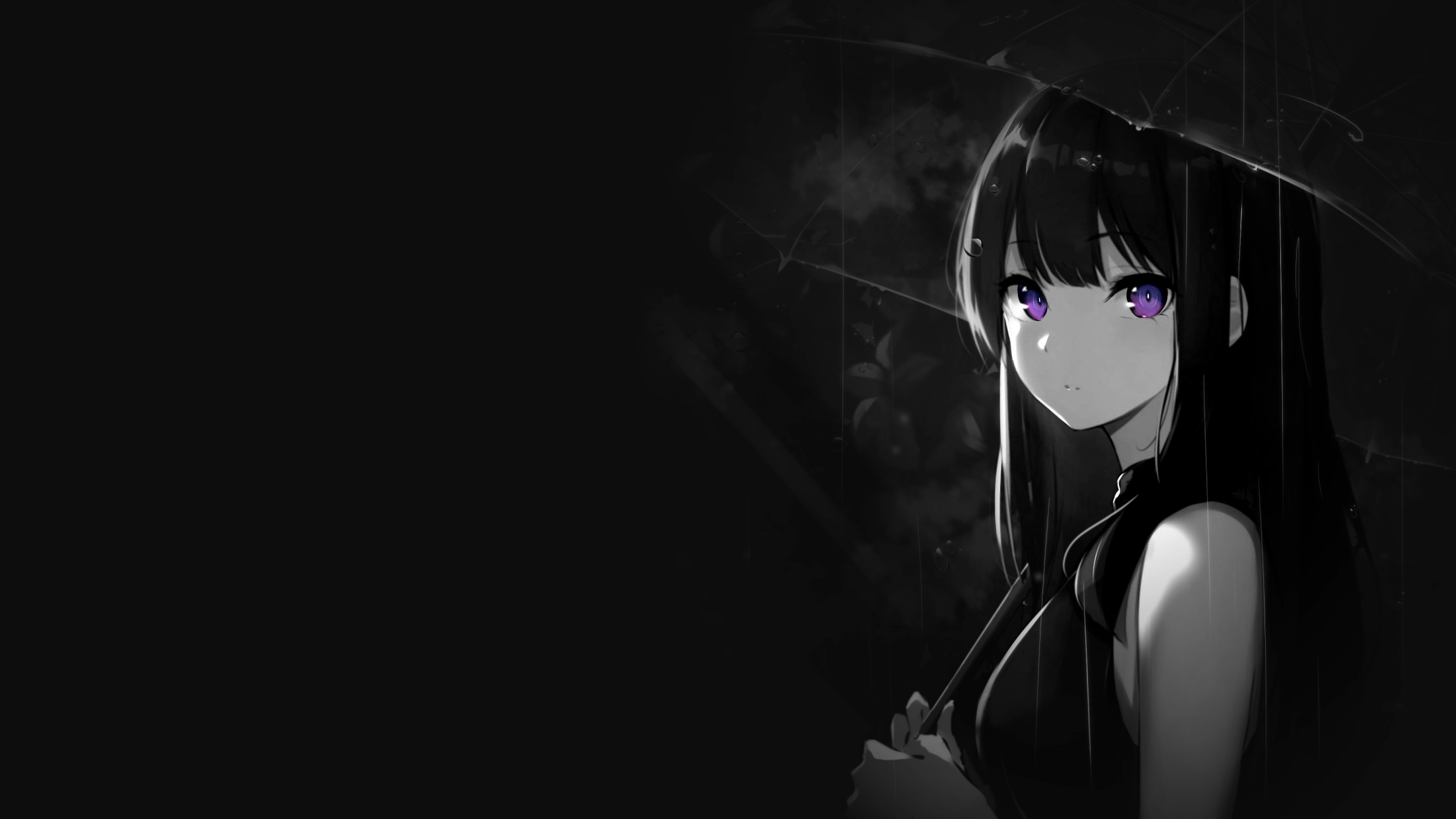 Anime Girl Purple And Black Wallpapers - Wallpaper Cave