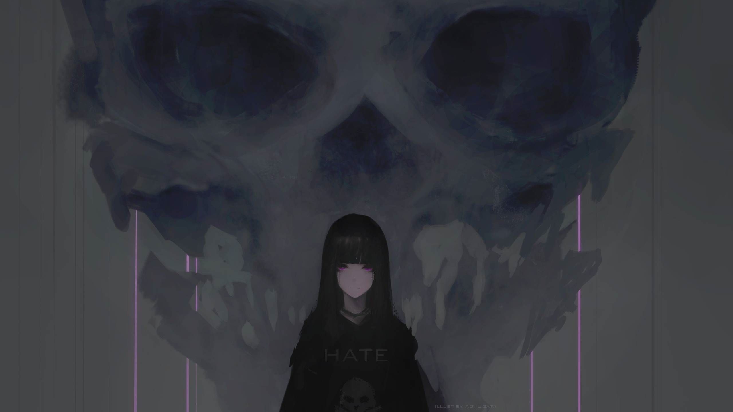 HD desktop wallpaper: Anime, Skull