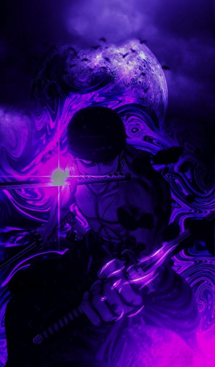 One Piece Android Wallpaper Zoro Zoro, Electric Blue, Magenta, Pirate, Roronoa Zoro, Roronoa, One Piece, Anime