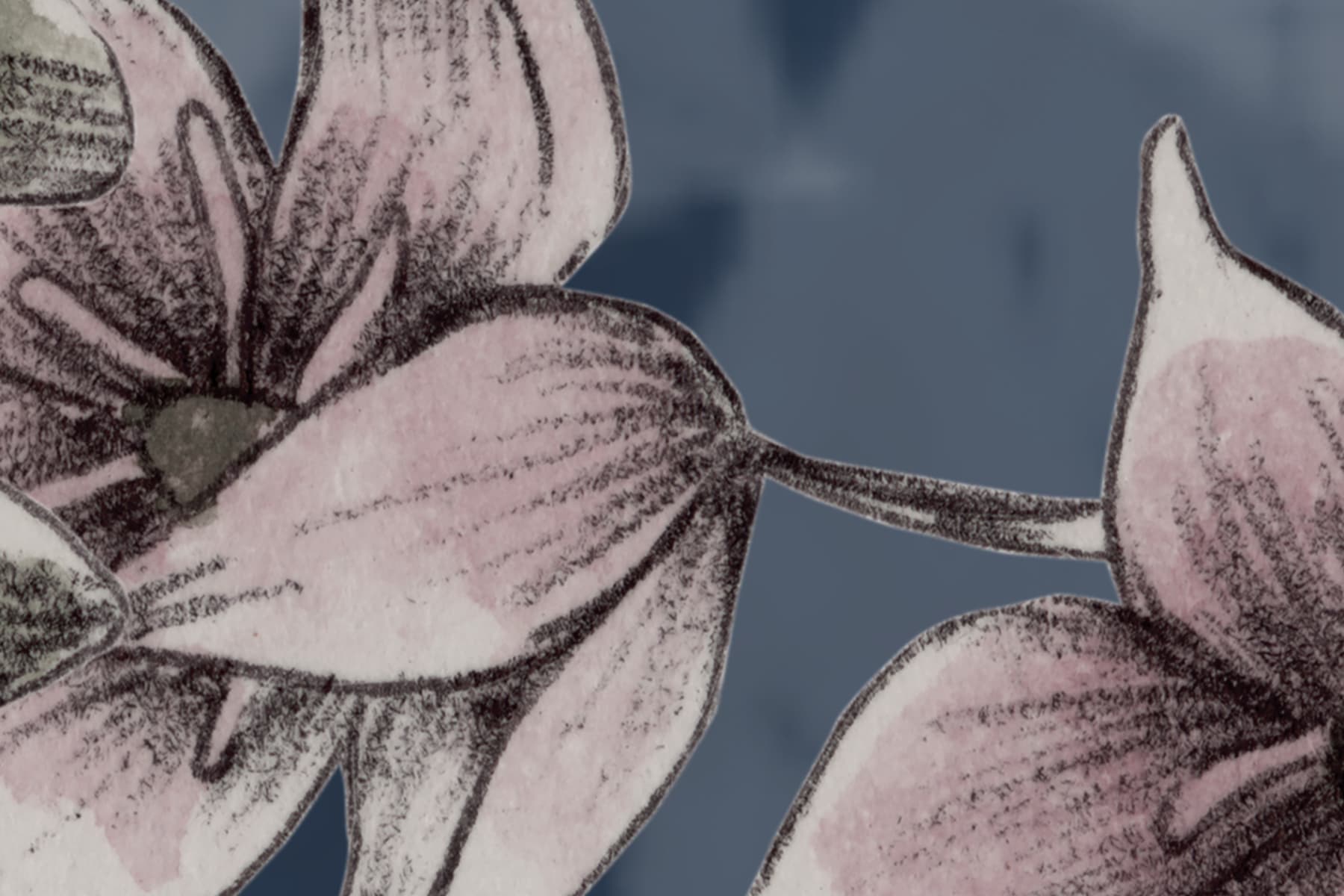 Spring Flower, Dark Blue