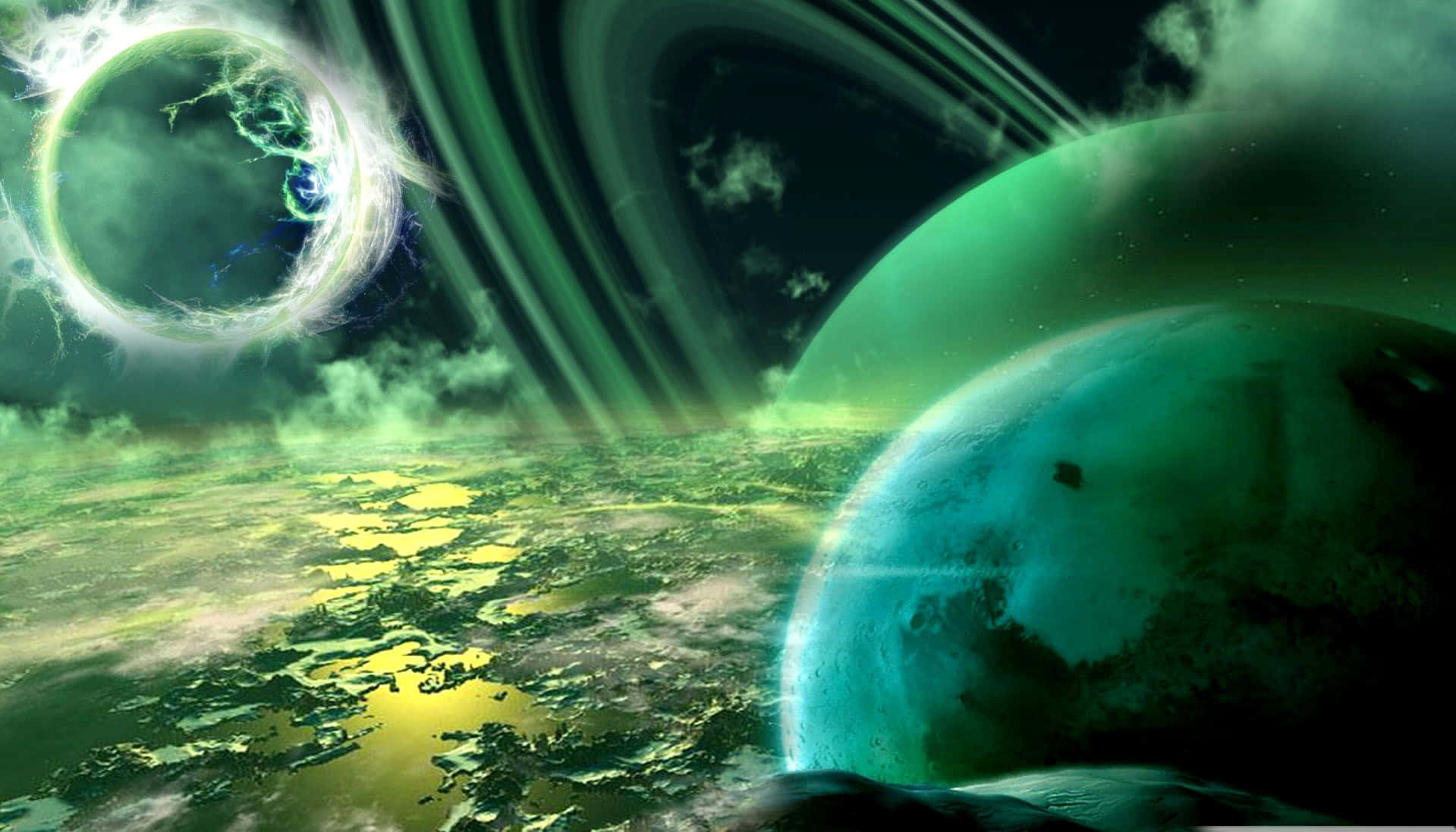 Download Green Monochromatic Space