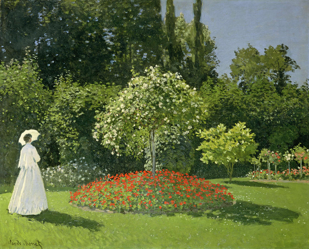 Photo wallpaper Woman in the garden