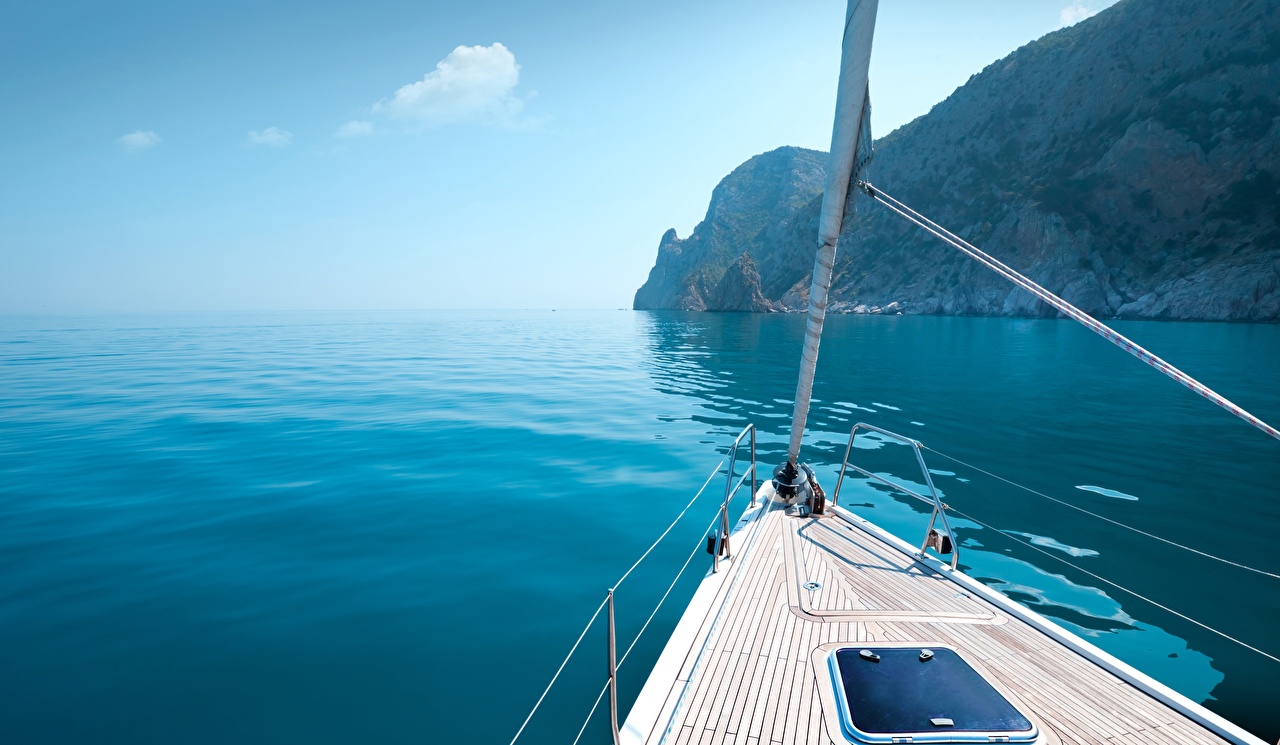 Desktop Wallpaper Greece Sea Nature Yacht