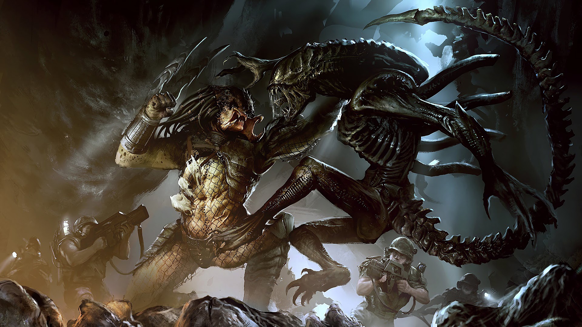 Predator Alien Xenomorph 4K Wallpaper