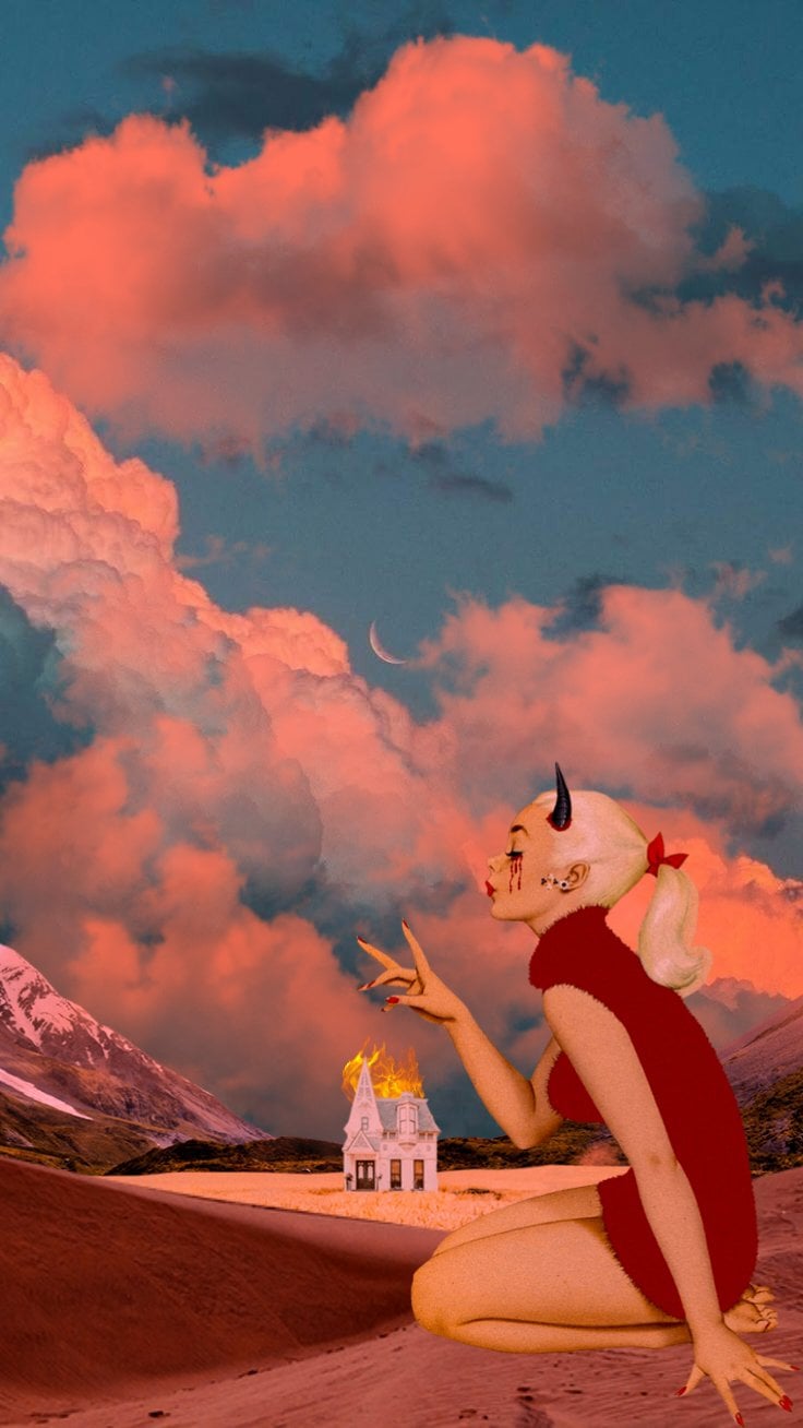 some witchy aesthetic collage wallpaper