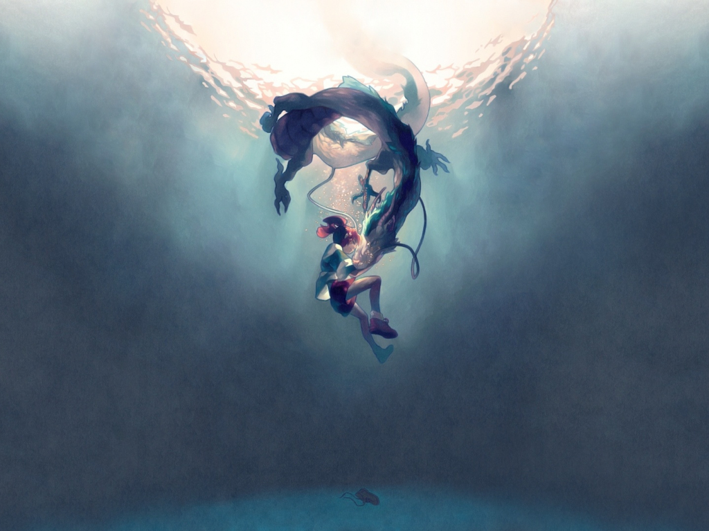 Wallpaper anime, moive, underwater