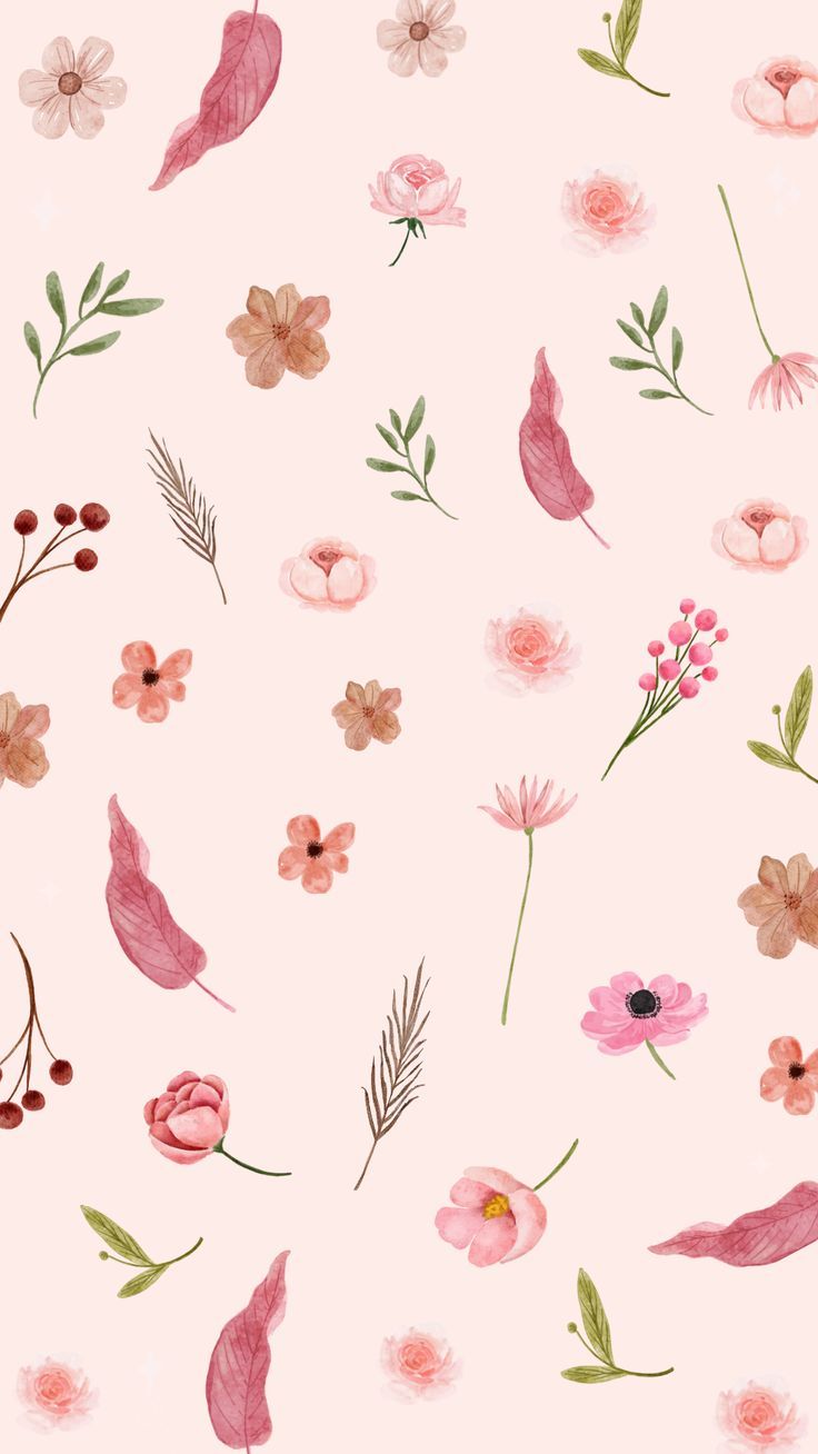 Cute minimal floral phone wallpaper