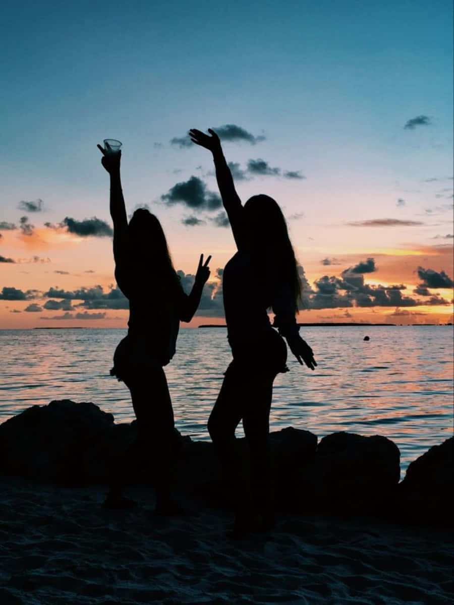 Friend Cloudy Sunset Sky Picture