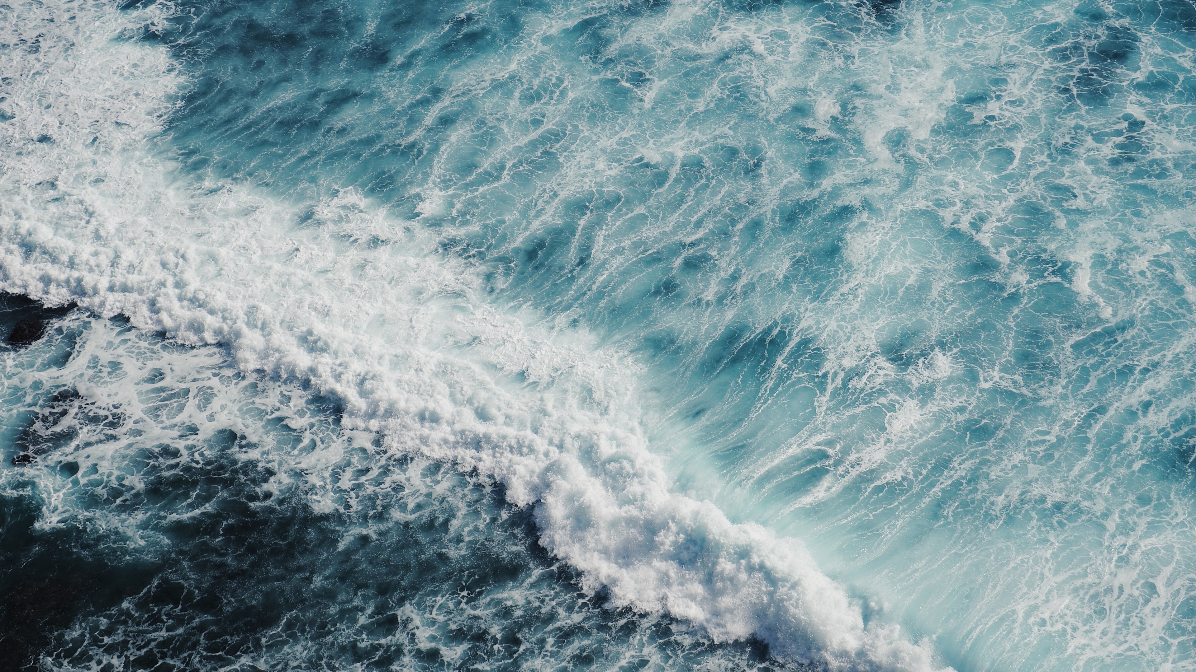 Wallpaper Sea, waves, top view