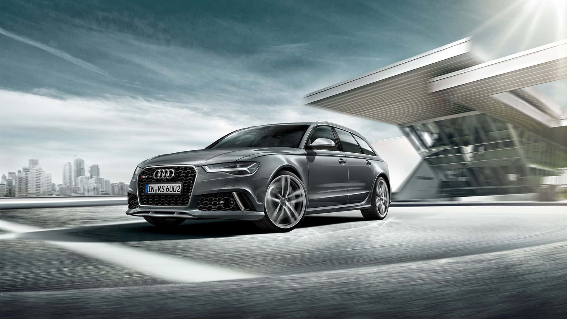 Sleek Audi RS6 in Motion Wallpaper