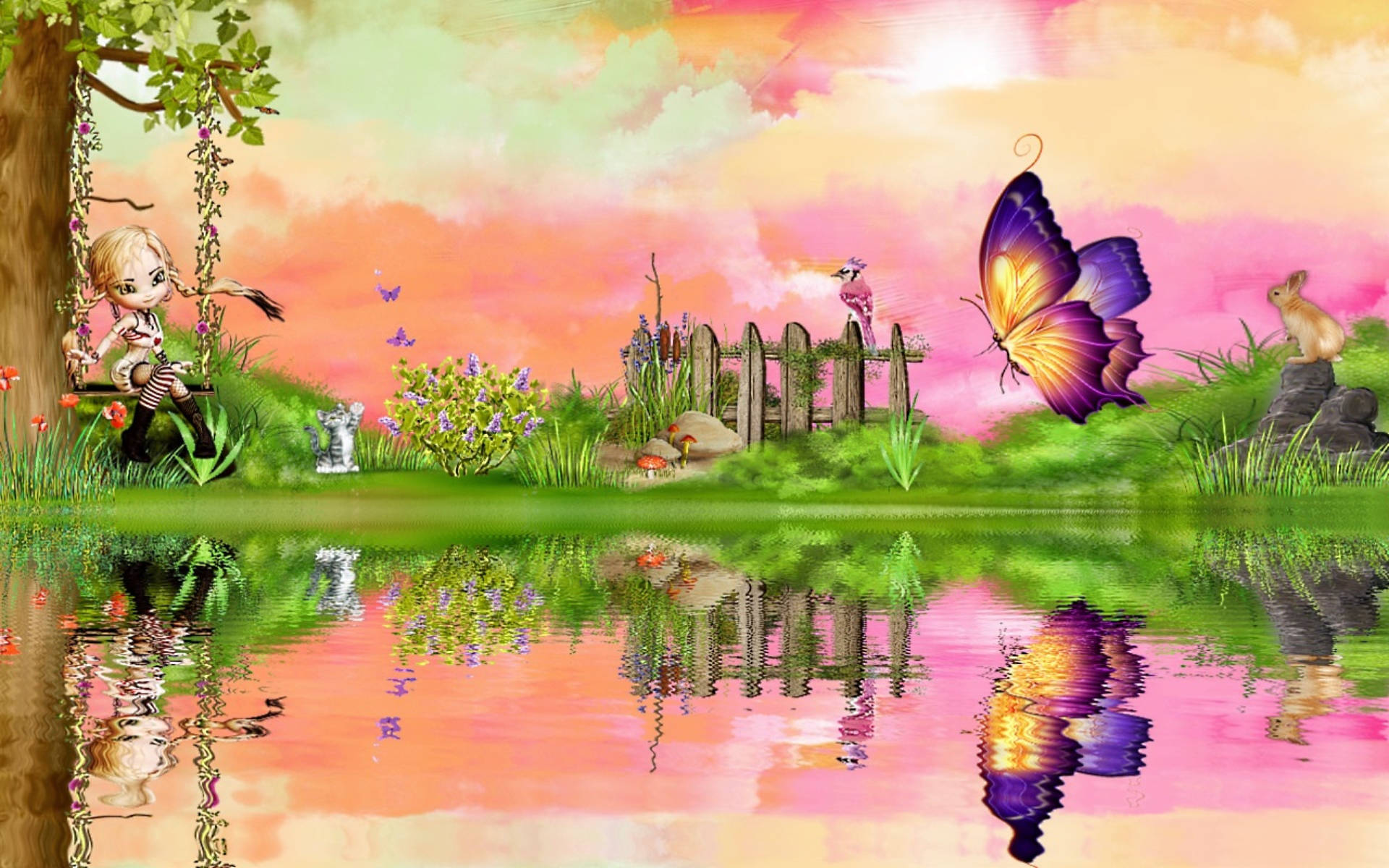 Download free Cute Spring Fantasy Art