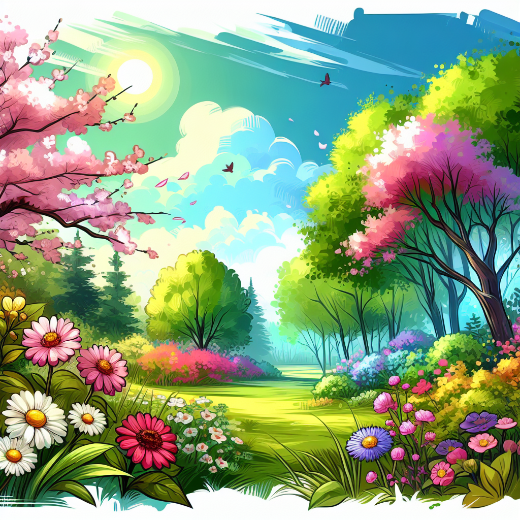 Cherry Blossoms & Blue Sky Image