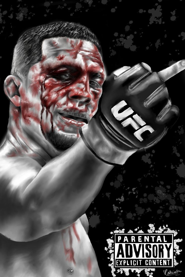 Nate Diaz UFC Artwork Canvas Print, UFC