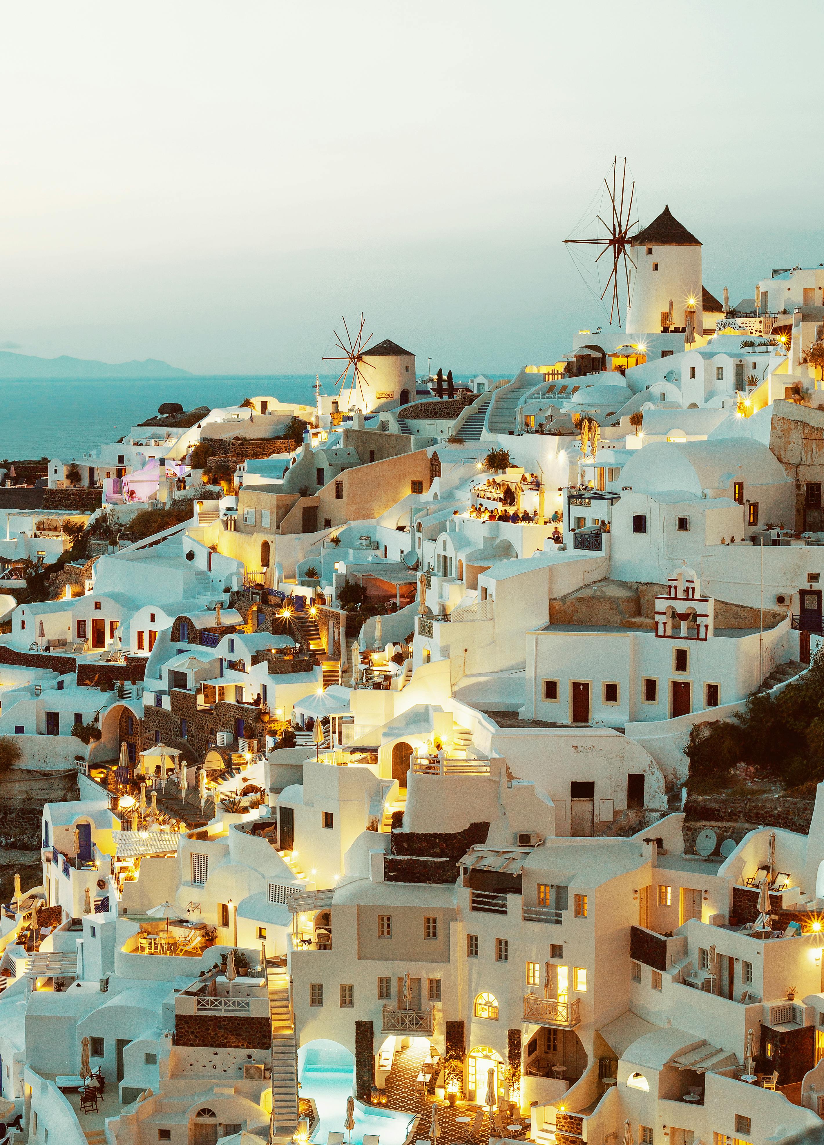 Santorini Sunset Photo, Download
