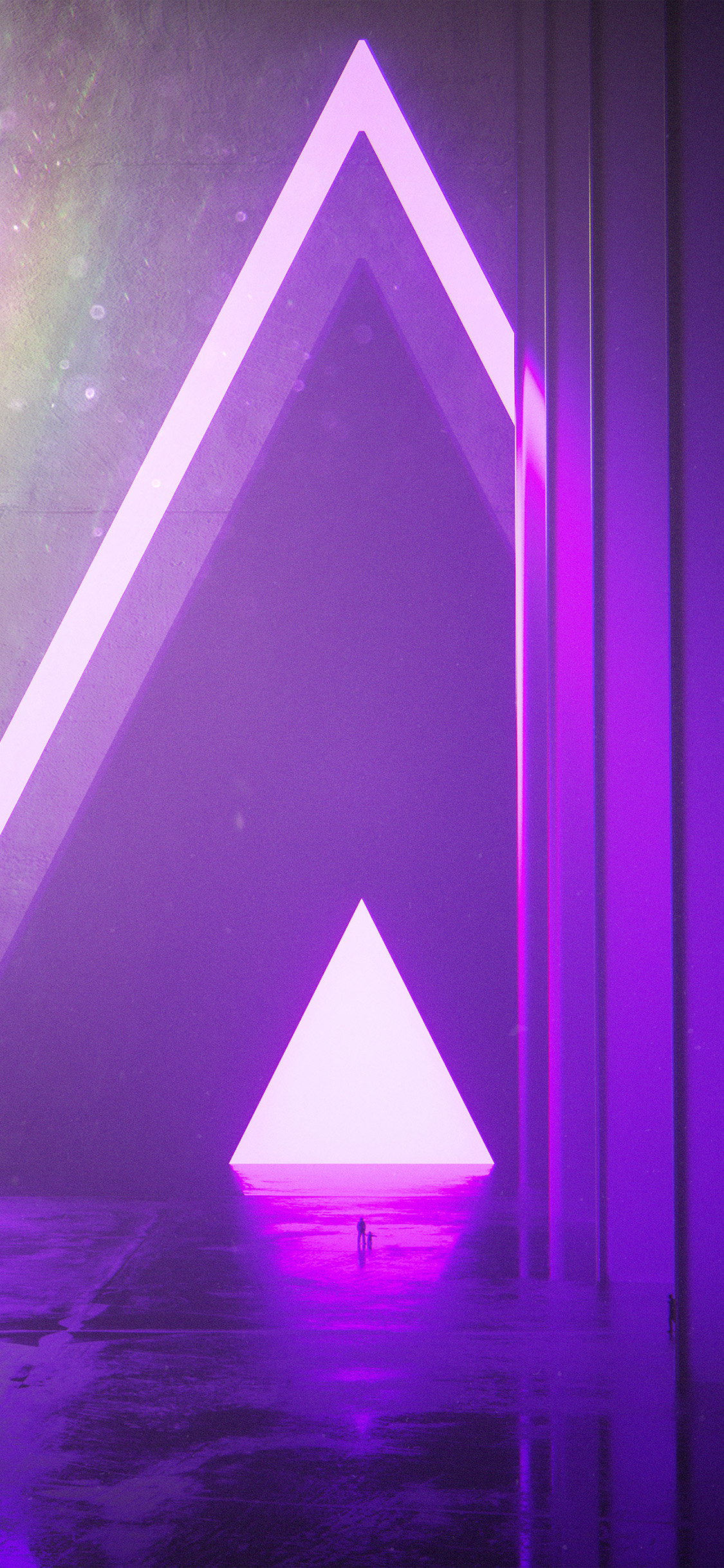Triangle Digital Light Purple Art