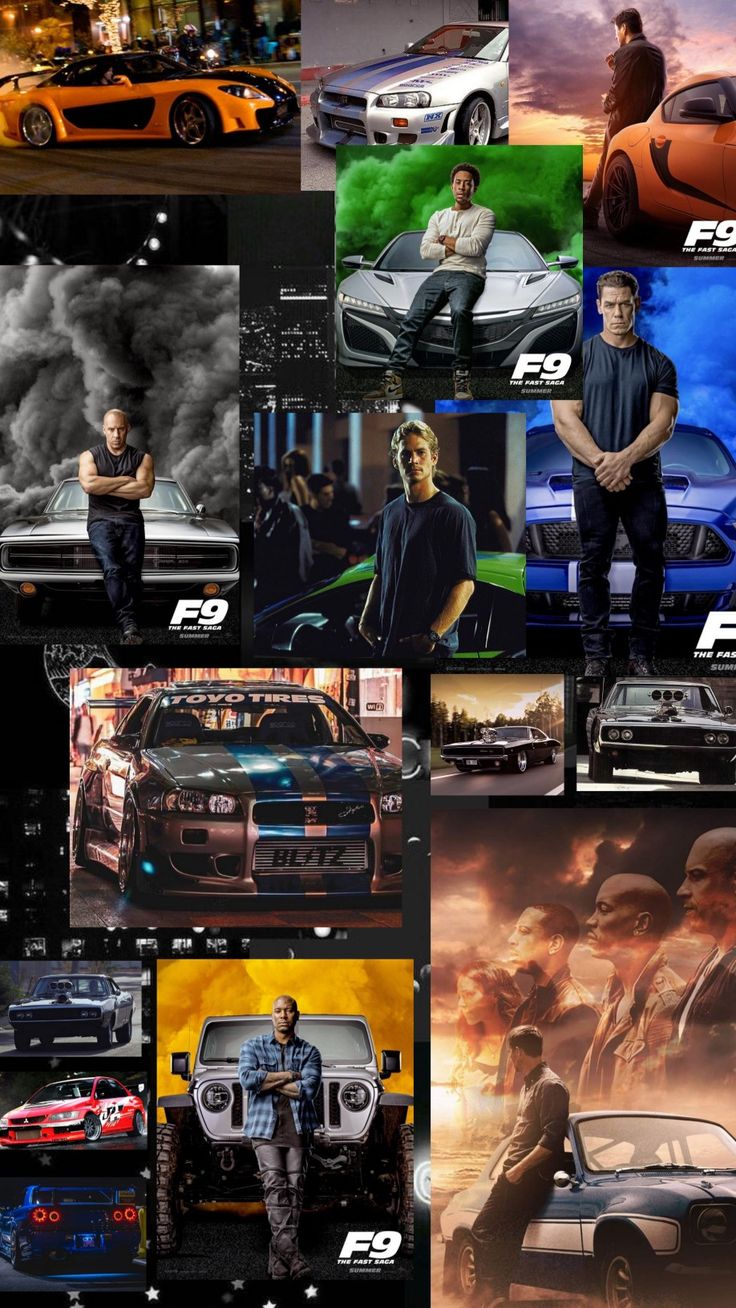 Fast And Furious Collage Wallpaper HD