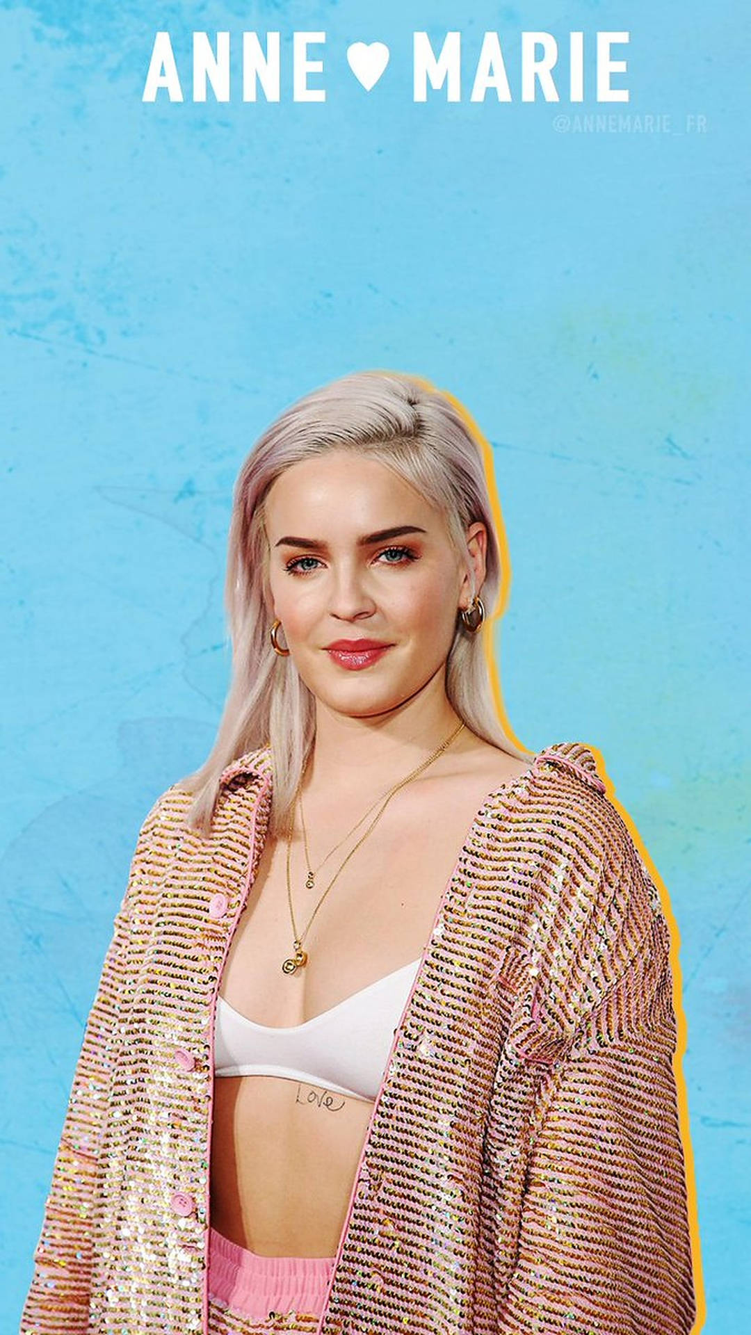 Anne Marie Light Blue Poster Wallpaper