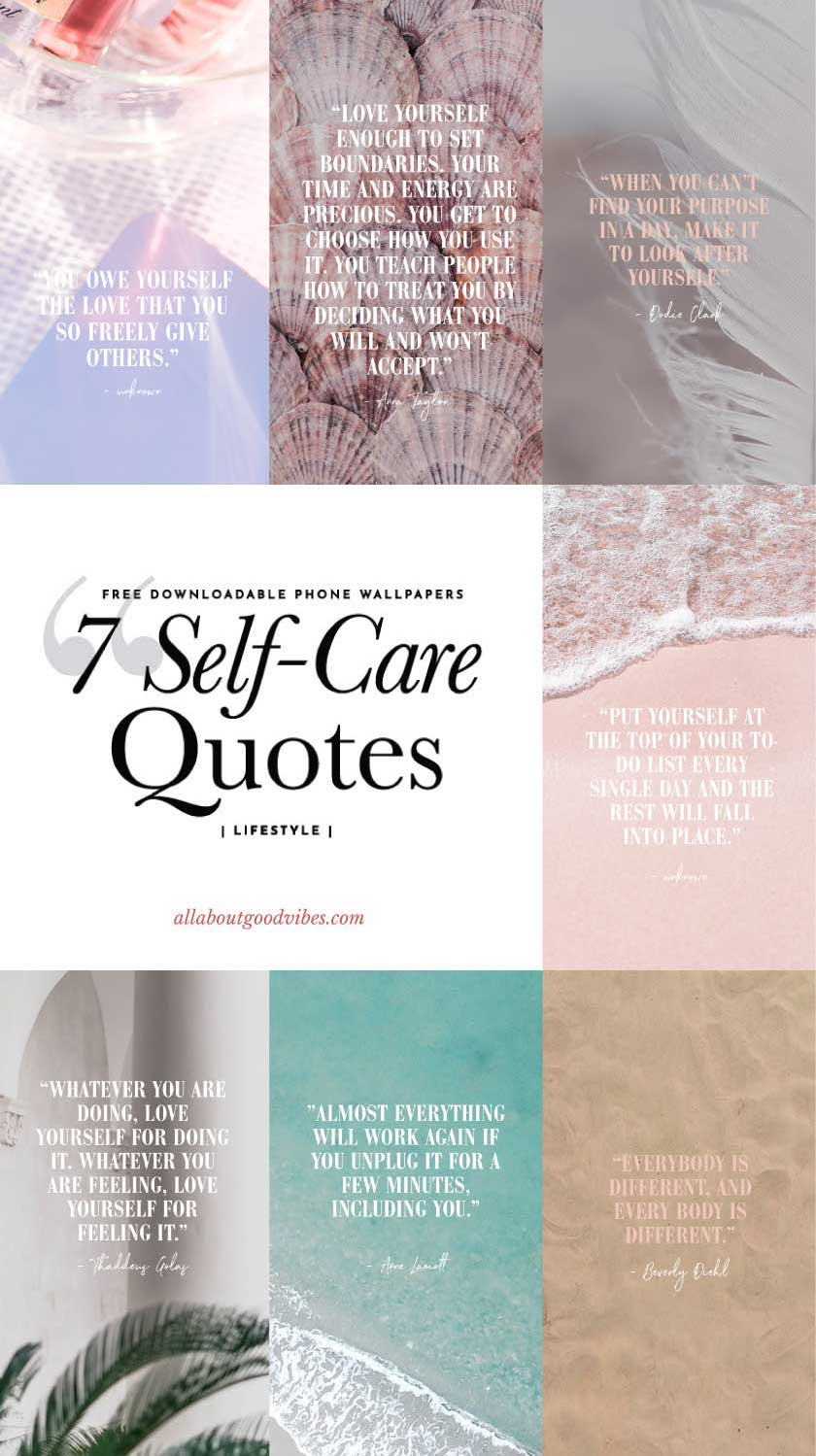 Phone Wallpaper: Self Care Quotes