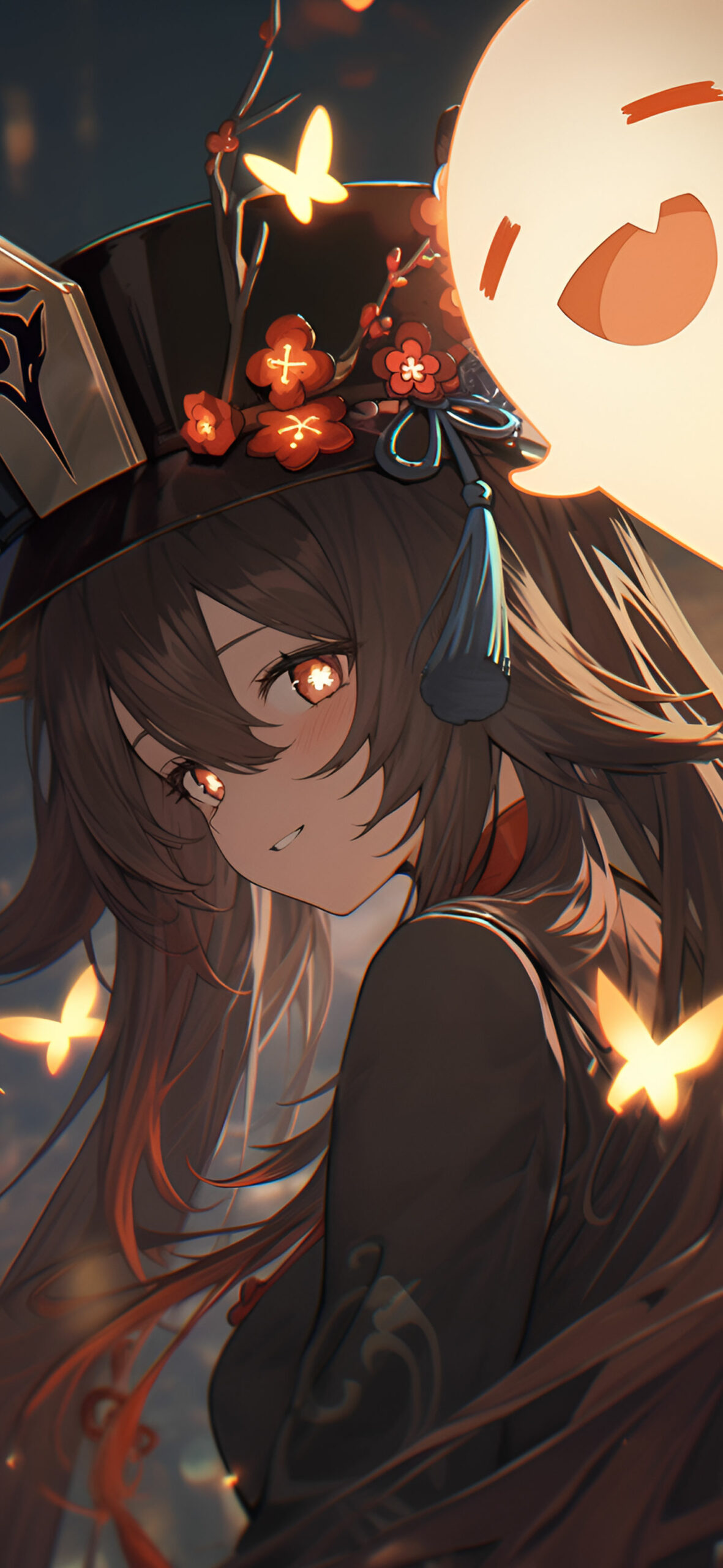 Funny Hu Tao & Ghost Wallpaper