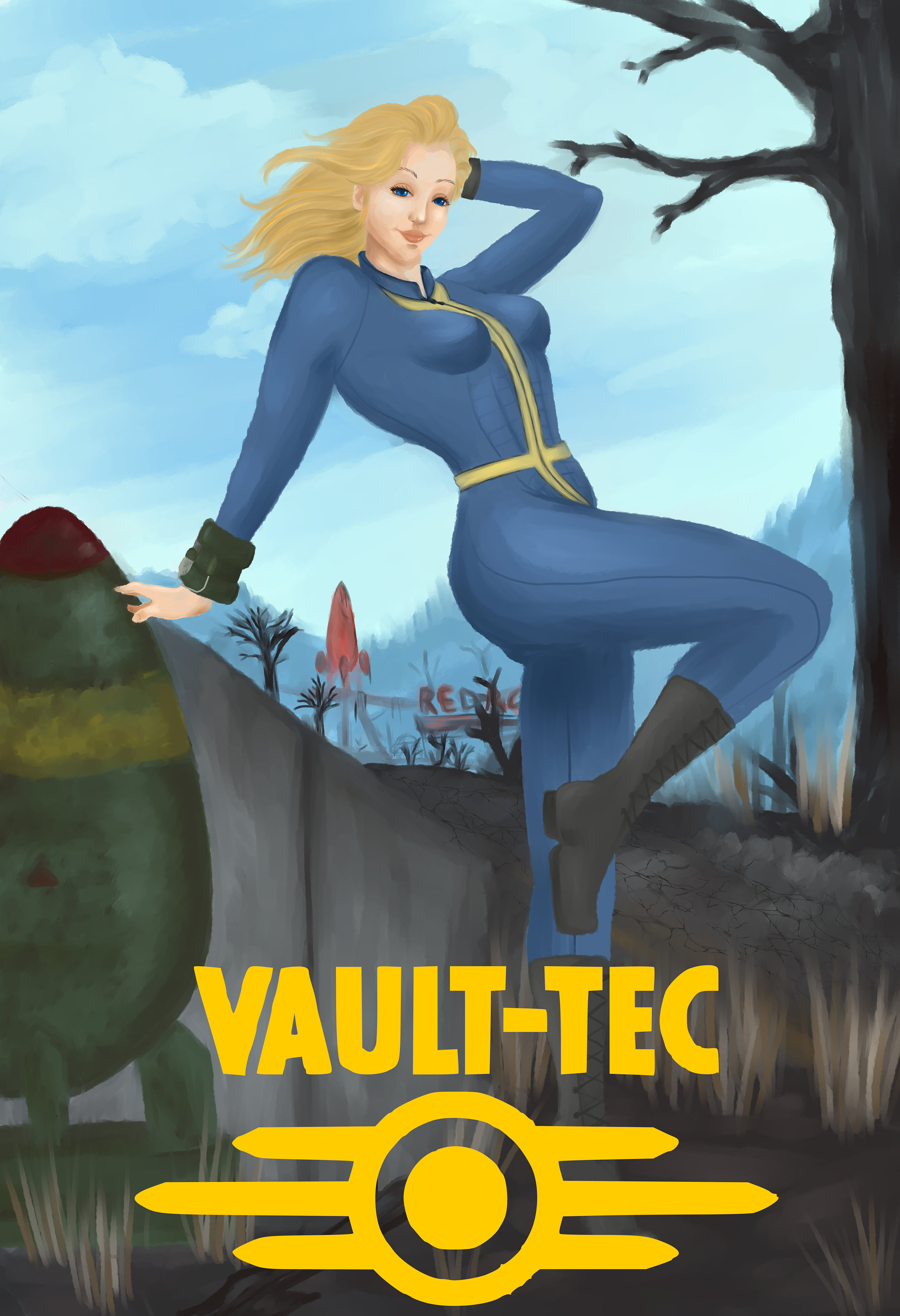 Buy Vault Girl Vault Tec Poster Print